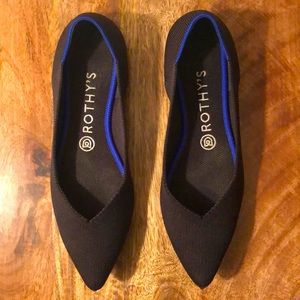 Rothy’s Black The Point Pointed Ballet Flat Size 8.5